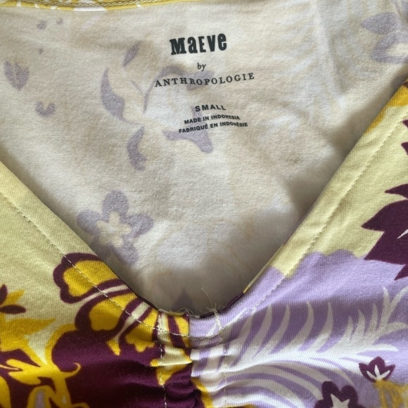 Anthropologie Maeve Cinched Flutter-Sleeve Top size Small - Picture 11 of 13